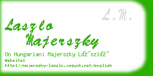 laszlo majerszky business card